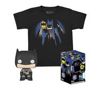 Funko Pocket POP! & Tee: DC - Batman - per Bambini e Ragazzi - Large - (L) - DC Comics - T-Shirt, Maglietta - Vestiti con Minifigure in Vinile da Collezione - Idea Regalo per gli Adulti Uomini