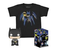 Funko Pocket POP! & Tee: DC - Batman - per Bambini e Ragazzi - Medium - DC Comics - T-Shirt, Maglietta - Vestiti con Minifigure in Vinile da Collezione - Idea Regalo per gli Adulti Uomini