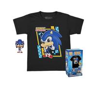Funko Pocket POP & Tee: Sonic - for Children and Kids - Flocked - Medium - Soni