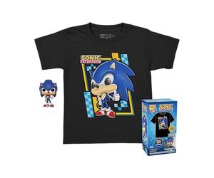 Funko Pocket POP! & Tee: Sonic - per Bambini e Ragazzi - Pelosino - Medium - Sonic The Hedgehog - T-Shirt, Maglietta - Vestiti con Minifigure in Vinile da Collezione - Idea Regalo per gli Adulti