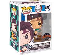 Funko Pop! Animation: Demon Slayer - Tanjiro Kamado With Ch - Si Illumina Al Buio- Figura in Vinile da Collezione - Idea Regalo - Merchandising Ufficiale - Giocattoli per Bambini e Adulti