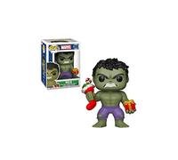 Funko Pop! Bobble: Marvel: Holiday Hulk with Stocking And Plush - Marvel Comics - Fumetti Marvel - Figura in Vinile da Collezione - Idea Regalo - Merchandising Ufficiale - Comic Books Fans
