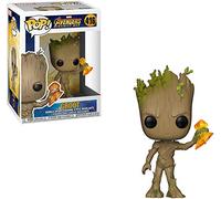 Funko POP! Bobble: Marvel: Infinity War : Groot With Stormbreaker - Avengers Infinity War - Figura in Vinile da Collezione - Idea Regalo - Merchandising Ufficiale - Movies Fans
