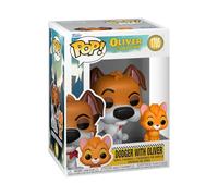 Funko POP! & Buddy: Oliver and Company - Dodger with Oliver - 1 in 6 chance of receiving the rare Chase variant - Styles may vary - Figura in vinile da collezione - Idea regalo - Prodotto ufficiale