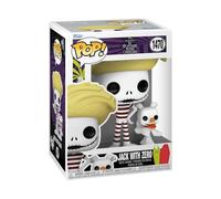 Funko Pop! & Buddy: The Nightmare Before Christmas - Jack Skellington With Zero - (Beach) - Figura in Vinile da Collezione - Idea Regalo - Merchandising Ufficiale - Giocattoli per Bambini e Adulti