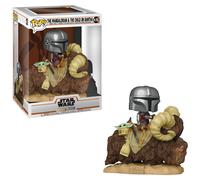 Funko Pop Deluxe Star Wars The Mandalorian: Mandalorian con Baby Yoda in Bantha
