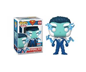 FUNKO POP HEROES SUPERMAN BLUE 419 FALL CONVENTION LIMITED EDITION VINYL FIGURE