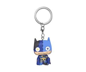 Funko POP! Keychain: DC Comics - Patchwork Batman | Gadget Ufficiale Superheroes - Personaggio in Vinile da Collezione - Idea Regalo Compleanno per Fan e Collezionisti