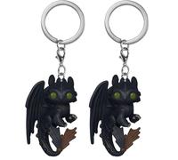 Funko POP! Keychain: How to Train your Dragon - Live Action - Toothless - Figura in vinile da collezione - Idea regalo - Prodotto ufficiale - Giocattoli per bambini e adulti (Confezione da 2)