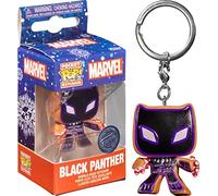 Funko POP! Keychain: Marvel Holiday - Black Panther - Marvel Comics - Fumetti Marvel - Mini Figura in Vinile da Collezione Novità Portachiavi - Riempitivi per Calze - Idea Regalo - Comic Books Fans