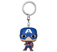Funko Pop! Keychain: Marvel NC - Captain America - Marvel Comics - Fumetti Marvel - Mini Figura in Vinile da Collezione Novità Portachiavi - Riempitivi per Calze - Idea Regalo - Comic Books Fans