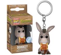 FUNKO POP KEYCHAIN POCKET SHREK 30TH - (DONKEY) CIUCHINO FIGURE PORTACHIAVI
