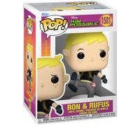 Funko Pop! Disney: Kim Possible - Ron Stoppable With Rufus - Figura in Vinile da Collezione - Idea Regalo - Merchandising Ufficiale - Giocattoli per Bambini e Adulti - TV Fans