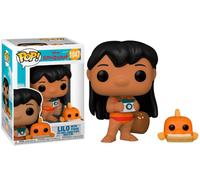 Lilo & Stitch Disney Funko POP Animazione Vinile Figura Lilo con Pudge 9 cm