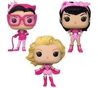 Funko Pop Lotto Bundle Di 3 DC Consapevolezza Sul Cancro Al Seno - La Collezione