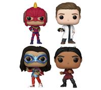 Funko Pop Lotto Bundle Di 4 Marvel Ms. Marvel, Bruno, Kamala Khan, E Altro
