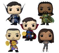 Funko Pop Lotto Di 5 Marvel Multiverse Of Madness - Doctor Strange, Wong E Altro