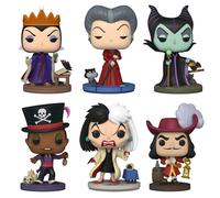 Funko Pop Lotto Pacchetto Di 6 Disney Villains Capitan Uncino Crudelia Malefica