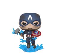 Funko Pop Marvel: Avengers - Captain America Con Scudo Rotto E Mjolnir #573