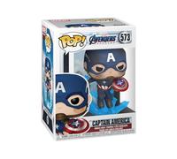 Marvel Avengers Endgame Funko Pop Film Vinile Figura Captain America Con Scudo Rotto & Mjolnir 9 cm