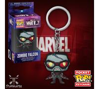 Funko Pop Marvel Cosa If? Zombie Falcon - Pocket Portachiavi - Nuovo