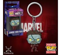 Funko Pop Marvel Cosa If? Zombie Iron Man - Pocket Portachiavi - Nuovo