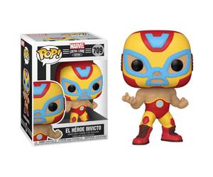 FUNKO POP MARVEL LUCHA LIBRE 709 EL HEROE INVICTO IRON MAN FIGURE NUOVO LIMITED