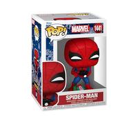 Marvel POP Figura in vinile Holiday Spiderman con regalo aperto 9 cm