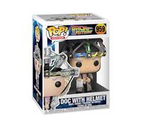 Funko Pop! Movie: Back To The Future-Doc with Helmet - Dr. Emmett Brown - Ritorno al Futuro - Figura in Vinile da Collezione - Idea Regalo - Merchandising Ufficiale - Giocattoli per Bambini e Adulti