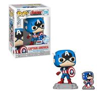Funko Pop Marvel A60-Comic Capitan America con spilla