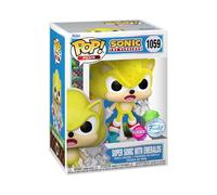 Funko POP! Plus: Sonic - Super Sonic with Emeralds - Amazon Exclusive | Gadget Ufficiale Videogiochi - Personaggio in Vinile da Collezione - Idea Regalo Compleanno per Fan e Collezionisti