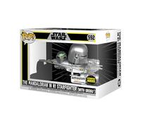 Funko POP! Ride Super Deluxe: Star Wars: The Mandalorian - Mando e Grogu (il bambino, Baby Yoda) - (Grogu (il bambino, Baby Yoda), Baby Yoda) In N1 - Esclusiva Amazon - Figura in vinile da collezione