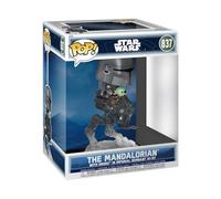 Star Wars: The Mandalorian E Grogu Pop! Rides Deluxe Vinile Bobblehead Figura The Mandalorian Con Grogu In Imperial Remnant