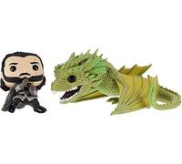 Funko Pop! Rides: Game of Thrones-Jon Snow with Rhaegal- Figura in Vinile da Collezione - Idea Regalo - Merchandising Ufficiale - Giocattoli per Bambini e Adulti - TV Fans