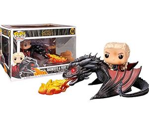 Funko Pop! Rides: Got - Daenerys Targaryen On Fiery Drogon - Game of Thrones- Figura in Vinile da Collezione - Idea Regalo - Merchandising Ufficiale - Giocattoli per Bambini e Adulti - TV Fans