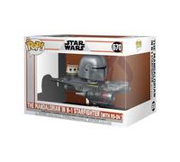 Funko Pop Rides Mandalorian Mandaloriano & N - 1 Starfighter 76549 Trasparente