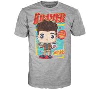 Licenza ufficiale 100% cotone grigio Seinfeld Kramer Pretzel Funko Pop Tee