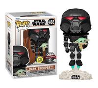 FUNKO POP STAR WARS - DARK TROOPER WITH GROGU (488) SPECIAL EDITION GLOW DARK