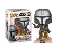 FUNKO POP STAR WARS MANDALORIAN MANDO FLYING WITH BLASTER 408 SPECIAL EDITION