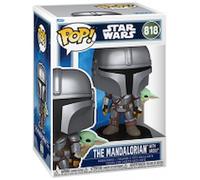 Funko Pop! Star Wars The Mandalorian w/Grogu (On Back) 818