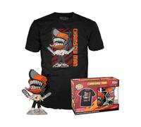 Funko Pop! & Tee: CSM - Chainsaw Man Leapingv - Small - T-Shirt, Maglietta Vestiti a Maniche Corte con Figura in Vinile da Collezione - Idea Regalo Giocattoli per gli Adulti Uomini e Donne