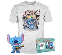 Funko POP & Tee: Lilo & Stitch - Ukelele Stitch - Flocked - Medium - T-Shirt -