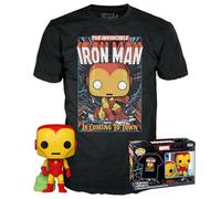 Abbigliamento Marvel: Funko Pop & Tee - Holiday Iron Man (GW) Tg. L