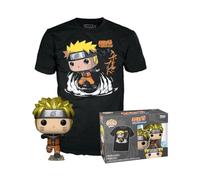 Funko Pop! & Tee: Naruto Run - Naruto Run Run - Metallico - Medium - T-Shirt, Maglietta - Vestiti con Figura in Vinile da Collezione - Idea Regalo - Giocattoli e Top a Maniche Corte per gli Adulti