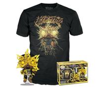 Funko Pop! & Tee: Spider-Man: NWH - Electro - Glow in The Dark - Medium - T-Shirt, Maglietta Vestiti a Maniche Corte con Figura in Vinile da Collezione - Idea Regalo Giocattoli per gli Adulti Uomini