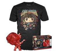 Funko POP! & Tee: Stranger Things - Hunter Eddie With Guitar - Small - (S) - T-Shirt, Maglietta - Vestiti con Figura in Vinile da Collezione - Idea Regalo - Giocattoli e Top a Maniche Corte Uomini