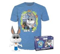 Funko Pop! & Tee: WB100- Bugs Bunny Fred Bunny As Fred - Pelosino - Medium - Warner Bros/Looney Tunes - T-Shirt, Maglietta - Vestiti con Figura in Vinile da Collezione - Idea Regalo per gli Adulti