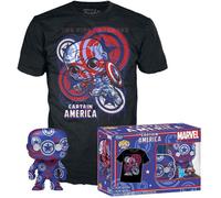FUNKO POP TEES MARVEL CAPTAIN AMERICA 36 ART SERIES SPECIAL EDITION T-SHIRT M