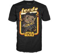 Funko POP Tees Star Wars Lando Nello Spazio Maglietta Nera Da Uomo