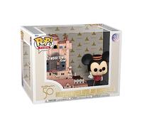 Funko Pop Walt Disney World 50th Anniversary Hollywood Tower Hotel And Mickey Mouse Figure Oro
